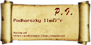 Podhorszky Ilmár névjegykártya